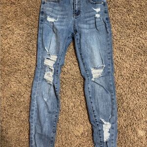 Distressed Blue Women's Jeans